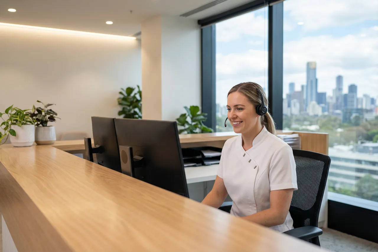 Medical receptionist at a Melbourne clinic